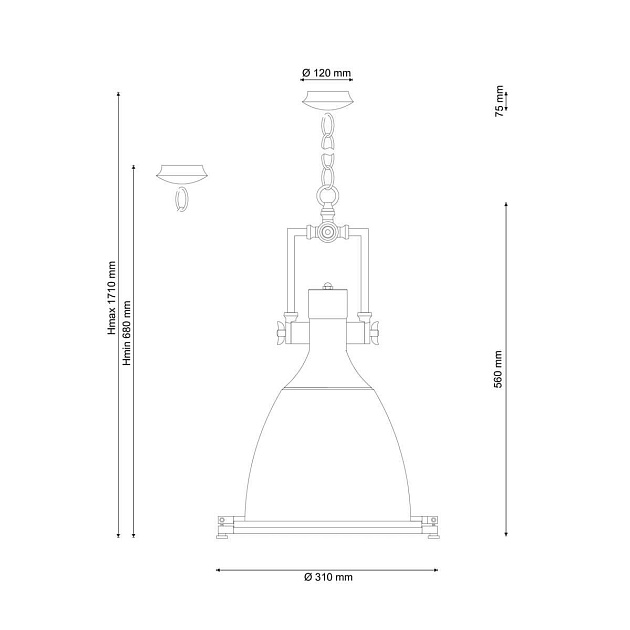 Подвесной светильник Lucia Tucci Industrial 092 Фото № 2