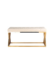 Банкетка Stool Group ИНСИГНИЯ вельвет бежевый сталь золото BENCH-011-TG-BG 4