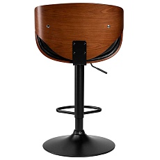 Стул барный DOBRIN KARTER BLACK (коричневый орех дерево (BWW), черный PU) 4905_BlackBase-LMZ KARTER BLACK 3