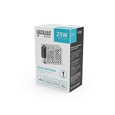 Блок питания Gauss 25W 12V IP20 BT501 3