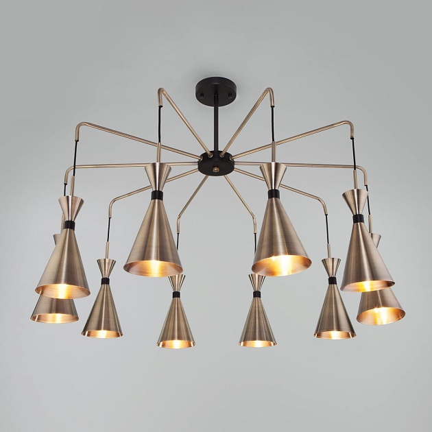 Подвесная люстра Bogates Glustin 316/10 латунь / черный изображение 4 Подвесная люстра Bogates Glustin 316/10 латунь / черный Фото № 4