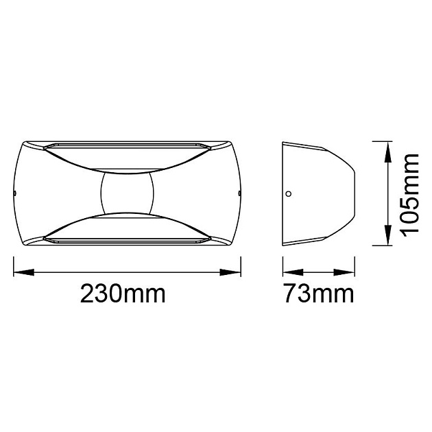 Уличный настенный светодиодный светильник Mantra Butan 8902 Фото № 2