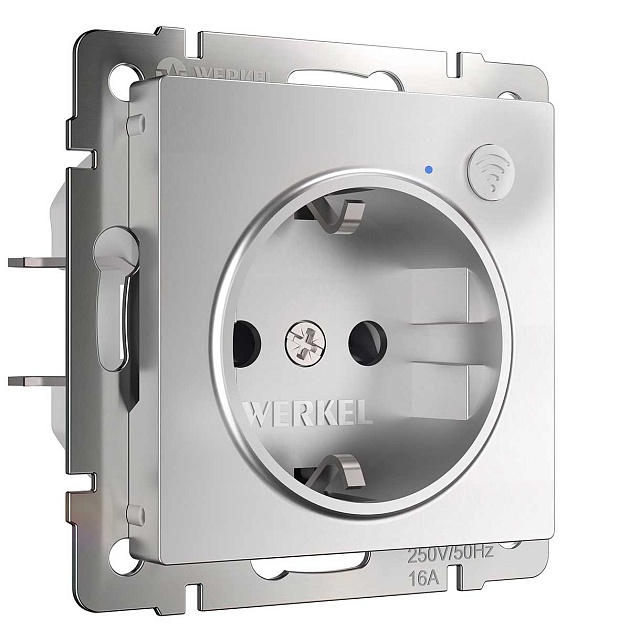 Розетка Wi-Fi Werkel серебряный W1171606 4690389176074 Фото № 1
