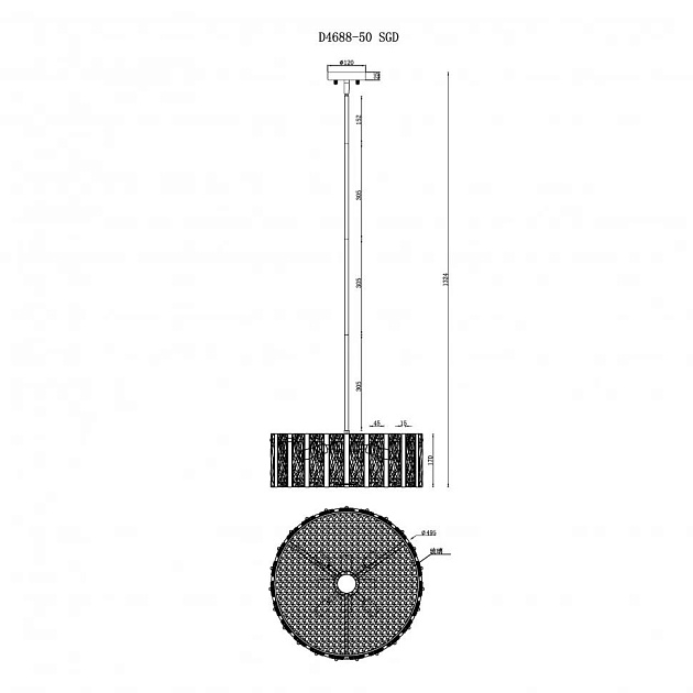 Подвесной светильник iLamp Panorama D4688-50 SGD изображение 2 Подвесной светильник iLamp Panorama D4688-50 SGD Фото № 2