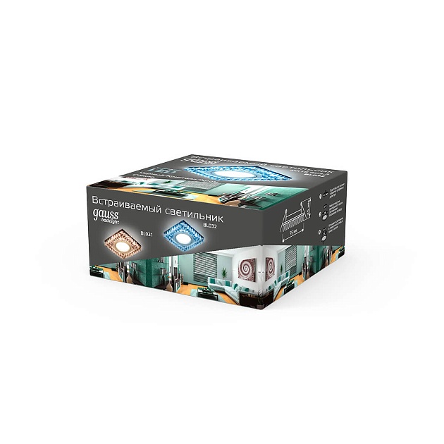 Встраиваемый светильник Gauss Backlight с подсветкой BL032 Фото № 5