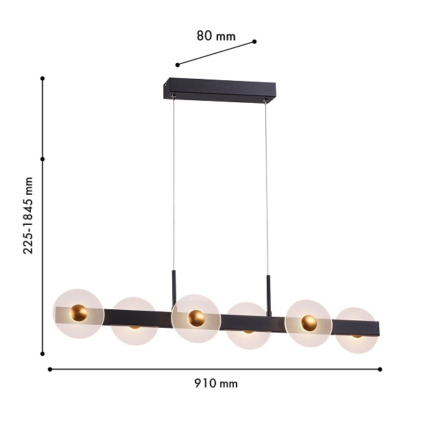 Подвесной светодиодный светильник Favourite Solskin 4317-6P изображение 2 Подвесной светодиодный светильник Favourite Solskin 4317-6P Фото № 2