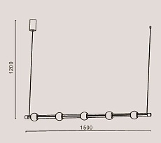 Подвесной светодиодный светильник Romatti Cullinan Bastone L11132W 1