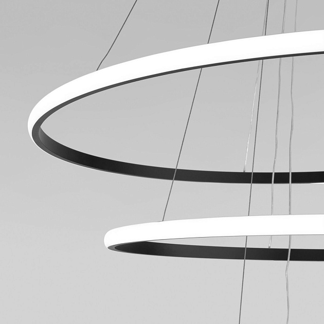 Подвесной светодиодный светильник Eurosvet Collars 90264/3 черный изображение 4 Подвесной светодиодный светильник Eurosvet Collars 90264/3 черный Фото № 4