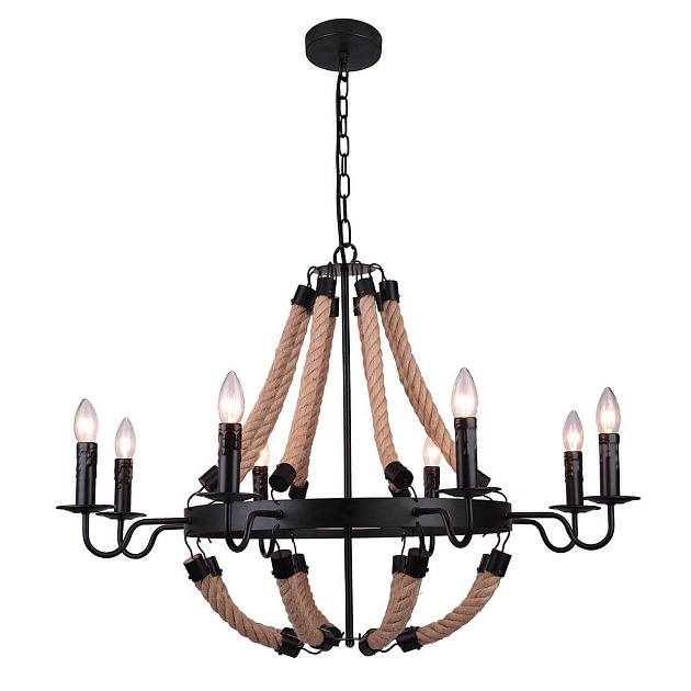 Подвесная люстра Arte Lamp Marsiglia A8956LM-8BK изображение 1 Подвесная люстра Arte Lamp Marsiglia A8956LM-8BK Фото № 1