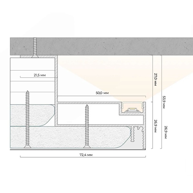 Профиль FerGipps черный ТВ 52 УТ000002480 Фото № 4