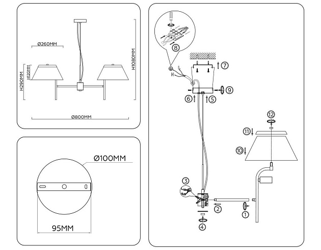 Люстра Ambrella Light HIGH LIGHT LH72451 Фото № 9