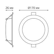 Встраиваемый светодиодный светильник Gauss Elementary Downlight 997420218 4