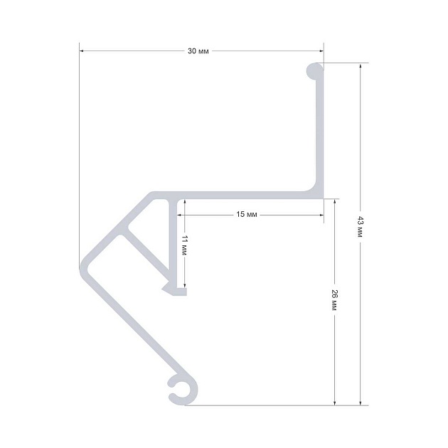 Профиль для натяжного потолка Apeyron 08-62 Фото № 3