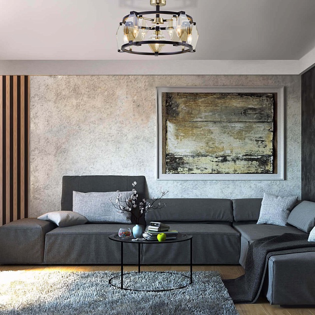 Потолочная люстра Eurosvet Aragon 60126/8 черный Smart Фото № 7