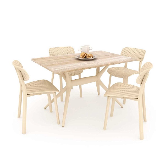 Обеденная группа Sheffilton SHT-DS123 бежевый/дуб сонома 5402721901 Фото № 1