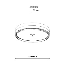 Настенно-потолочный светодиодный светильник Sonex Mitra Eterna 7727/76L 1