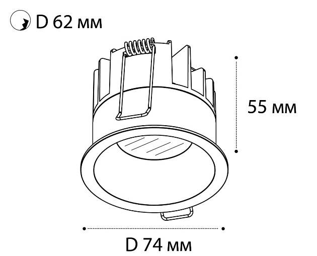 Встраиваемый светодиодный светильник Italline DL 3241 black Фото № 2