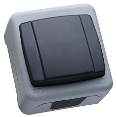 Выключатель Makel 1-кл. ОП 10А IP55 сер. с быстрозажимными контактами 36064101