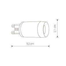 Лампа светодиодная G9 3W 3000K прозрачная 9173 1