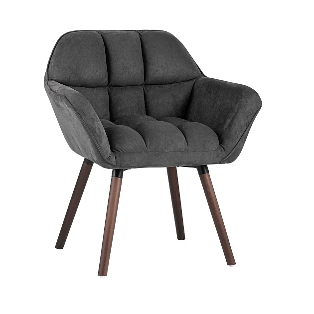 Кресло Stool Group Брайан замша темно-серый BRUYNE HY-54 Фото № 1