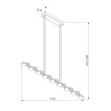 Подвесной светодиодный светильник Eurosvet Tapioca 90332/17 1