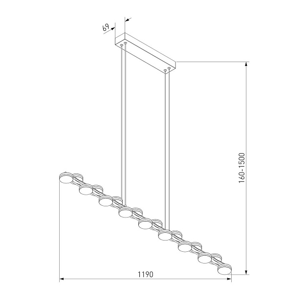 Подвесной светодиодный светильник Eurosvet Tapioca 90332/17 Фото № 2