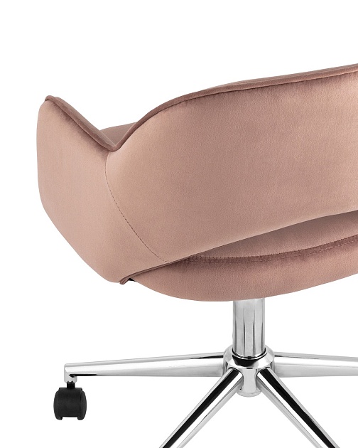 Офисное кресло Stool Group Кларк велюр розовый CLARKSON PINK CHROME Фото № 7