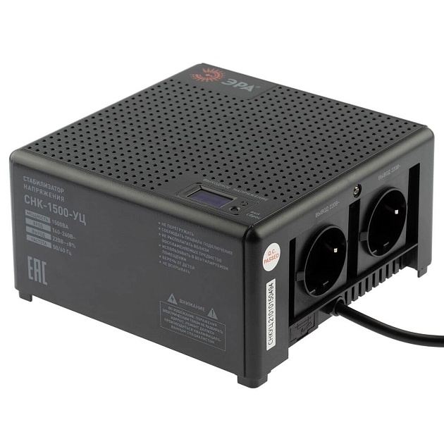 Стабилизатор напряжения ЭРА СНК-1500-УЦ Б0051111 Фото № 1