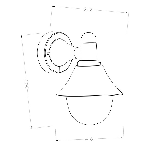 Уличный настенный светильник Escada 30009W/01 Фото № 2