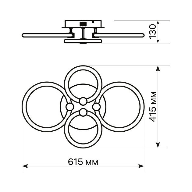 Потолочная светодиодная люстра Ritter Ottimo 51612 9 Фото № 2