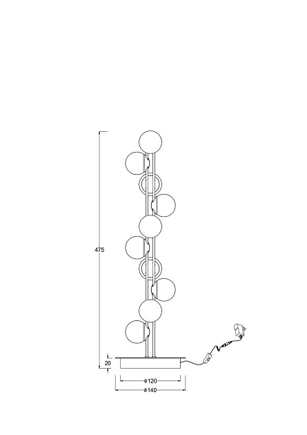 Настольная лампа Maytoni Tessara MOD081TL-L14G3K Фото № 12