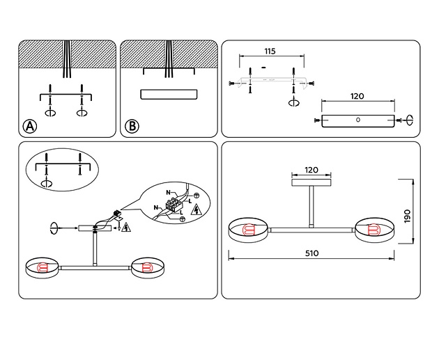 Потолочный светильник Ambrella light Traditional Loft TR8225 Фото № 7