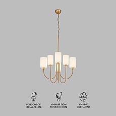 Подвесная люстра Eurosvet Abbey 60164/6 латунь Smart 4