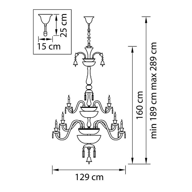 Подвесная люстра Osgona Campana 716364 изображение 2 Подвесная люстра Osgona Campana 716364 Фото № 2