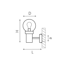 Уличный настенный светильник Lightstar Bolla 373610 1