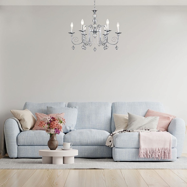 Подвесная люстра Escada Shine 678/6PL Chrome изображение 5 Подвесная люстра Escada Shine 678/6PL Chrome Фото № 5