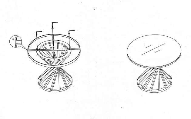 Кухонный стол Woodville Twist 11395 Фото № 2