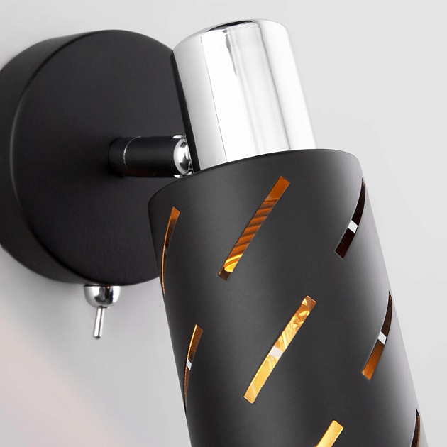 Спот Eurosvet Fente 20090/1 черный/хром изображение 3 Спот Eurosvet Fente 20090/1 черный/хром Фото № 3