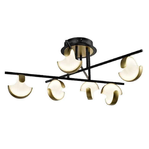 Потолочная светодиодная люстра Gerhort G91051/6BK+GD Фото № 1