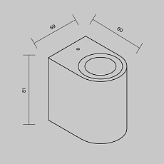 Уличный настенный светильник Maytoni Slat O044WL-01B 1