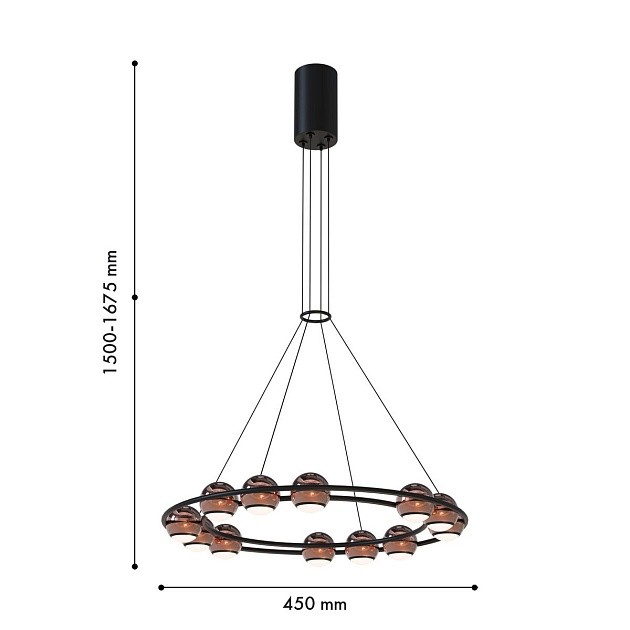 Подвесной светодиодный светильник Favourite Sturm 4561-12P изображение 2 Подвесной светодиодный светильник Favourite Sturm 4561-12P Фото № 2