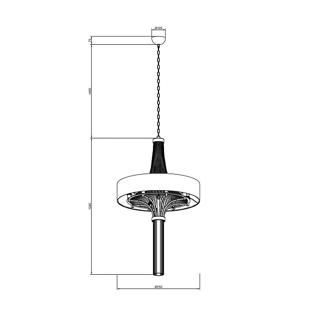 Подвесная люстра Lucia Tucci Cosmopolitan 2970.8 Black Фото № 2