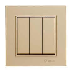 Выключатель трехклавишный Makel Karea 56057091