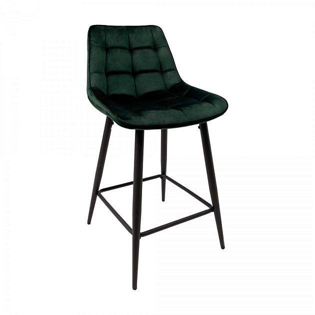 Полубарный стул AksHome Linx темно-зеленый, велюр 86208 Фото № 1