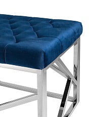 Банкетка Stool Group АРТ ДЕКО вельвет синий сталь серебро BENCH-016 3