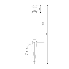Ландшафтный светодиодный светильник Elektrostandard Hidden 35166/F a066036 1