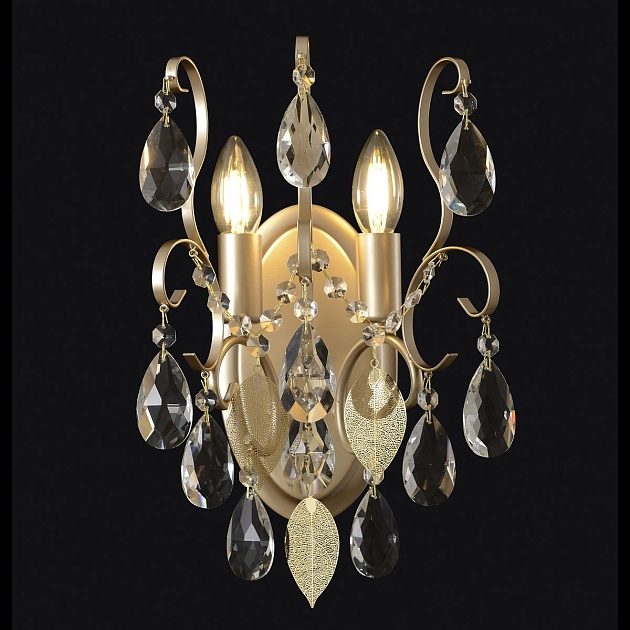Настенный светильник Crystal Lux Esmiralda AP2 Gold изображение 1 Настенный светильник Crystal Lux Esmiralda AP2 Gold Фото № 1