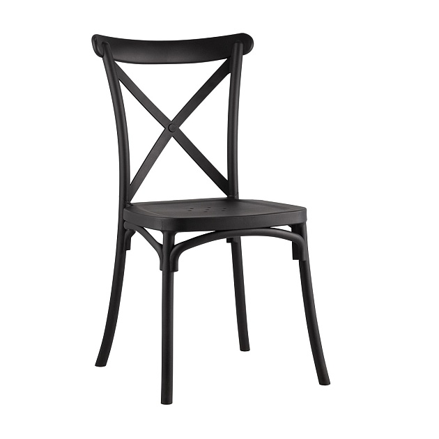 Кухонный стул Stool Group Кроссбэк пластиковый черный Y030 black Фото № 1