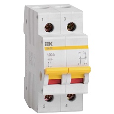 KARAT Выключатель нагрузки (мини-рубильник) ВН-32 2P 100А IEK MNV10-2-100