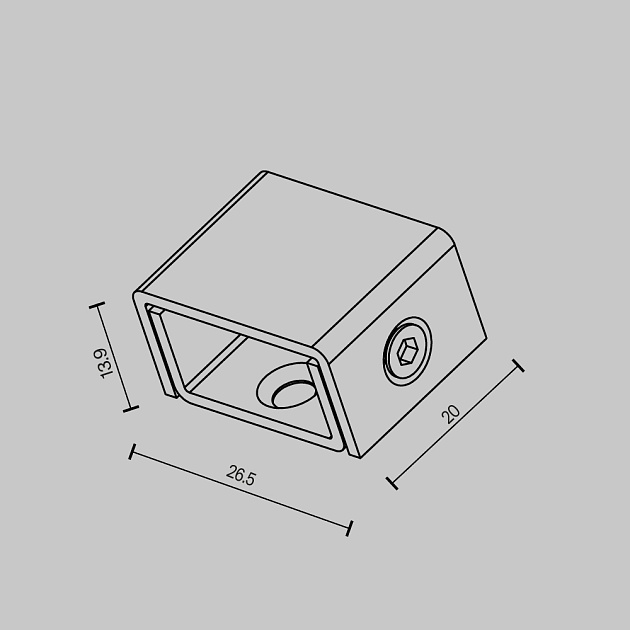 Фиксатор шинопровода Maytoni Technical TRA160H-B Фото № 5